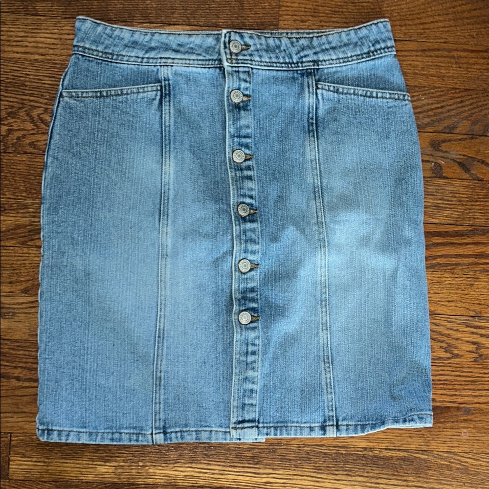 Old Navy Light Blue Denim Pencil Skirt